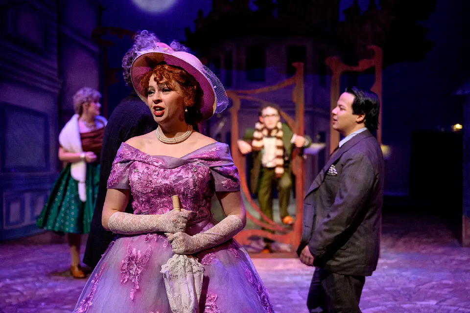 Students presenting a play