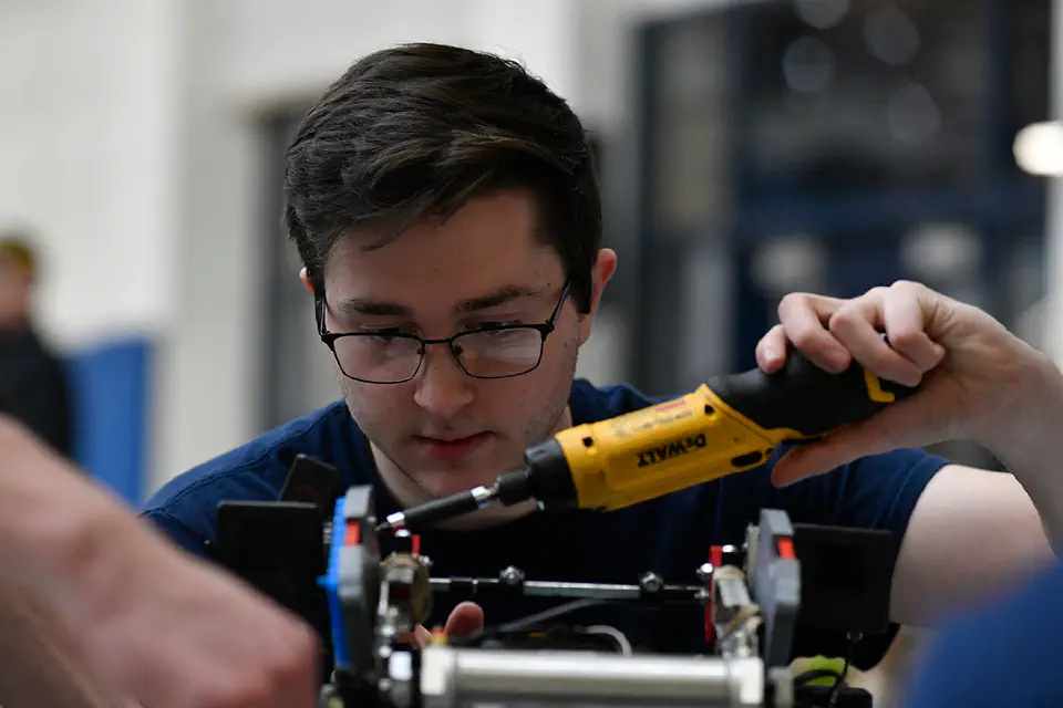 WVU engineering students compete at the second annual West Virginia University Mountaineer VEX Robotics Competition
