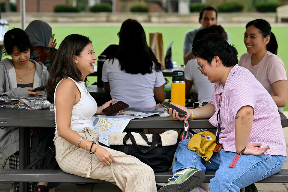 Students at the International Students Welcome picnic