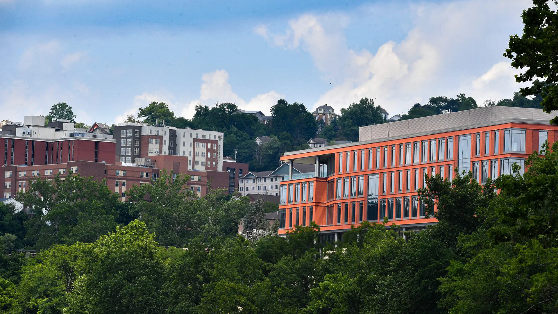 Reynolds Hall and Downtown area of campus