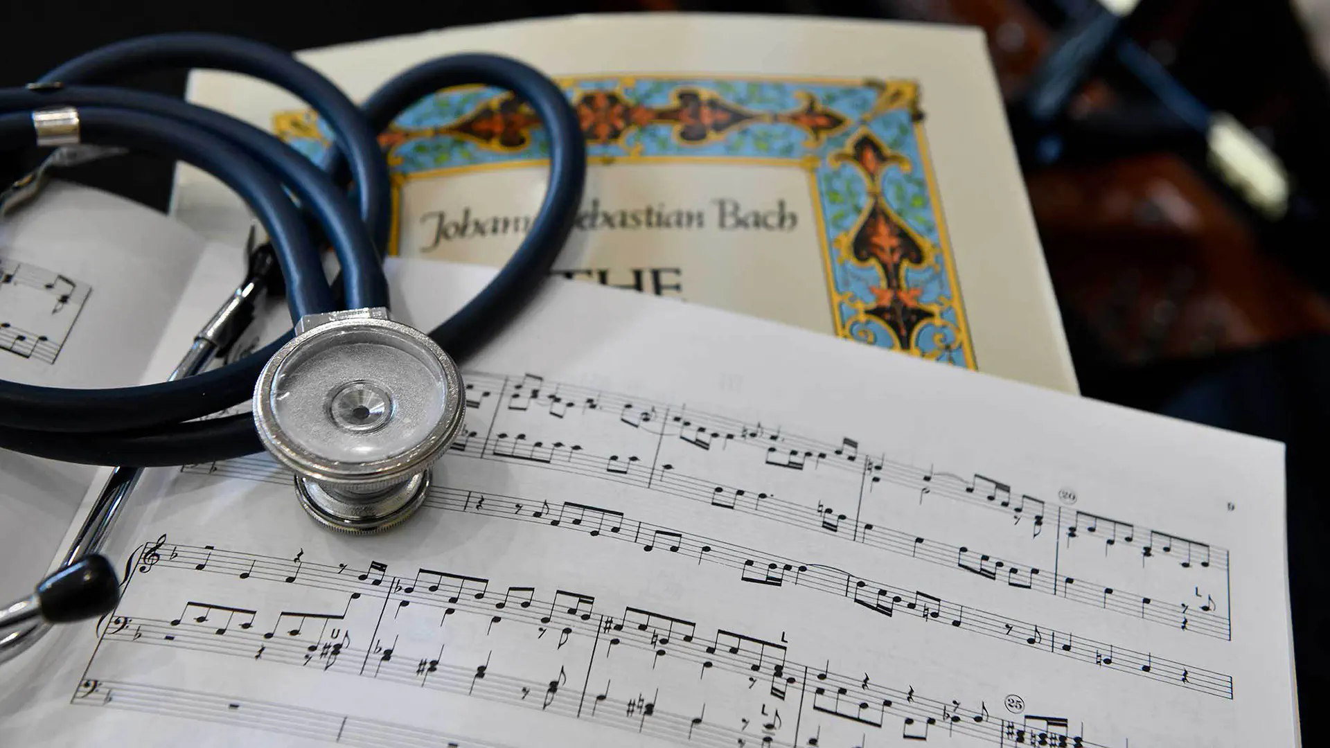Stethoscope on sheet music