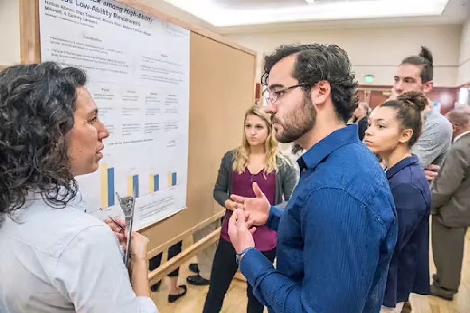 Students present research poster at Celebration of Scholarship